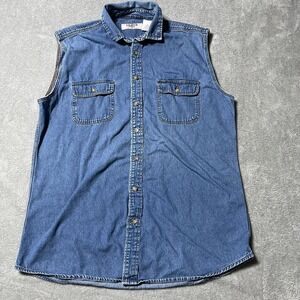 Vintage Big Mac Shirt Mens XL Tall Button Down Sleeveless Best Workwear Chore